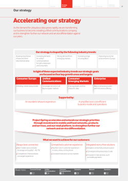 Accelerating our strategy