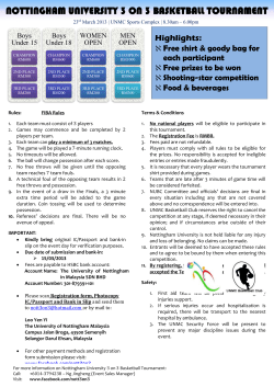 Nottingham University 3 on 3 Basketball Tournament