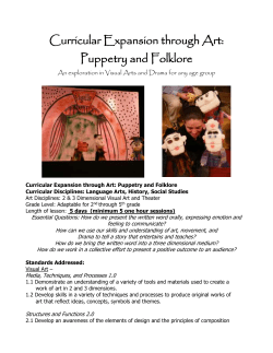 Curricular Expansion through Art: Puppetry and