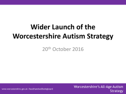 The 2016 Autism Self-Assessment Framework