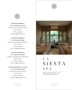 Flyer spa UD 4 2017 - la siesta resort and spa