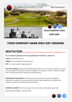 Golf day invitation template
