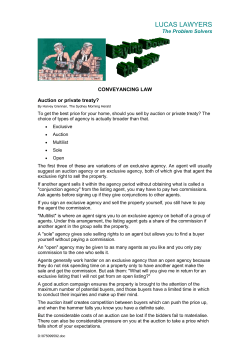 Auction or private treaty?