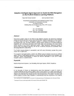 Adaptive intelligent agent approach to guide the web