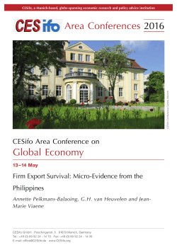 Firm Export Survival - CESifo Group Munich