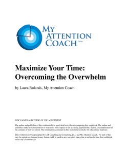 Maximize Your Time Workbook