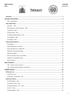 Topicality Substantially