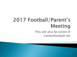 2017 Football/Parent*s Meeting