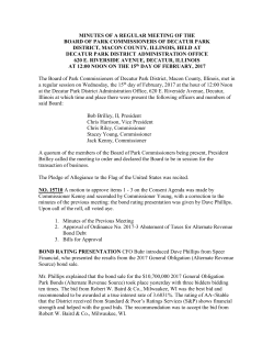 Minutes - Decatur Park District