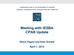 CPAB Presentation April 2014 - International Ethics Standards