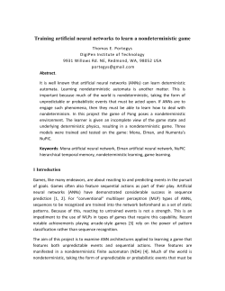 Training artificial neural networks to learn a nondeterministic game