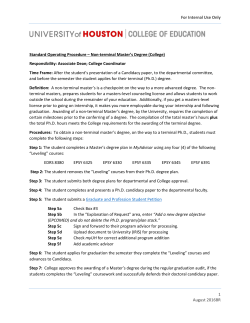 Counseling Non-terminal Master Degree