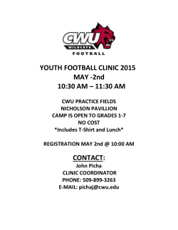 CWU Youth Football Camp - Central Washington University