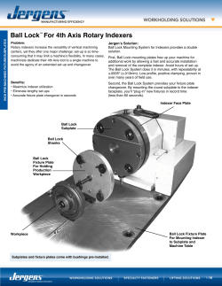Ball Lock&trade; For 4th Axis Rotary Indexers