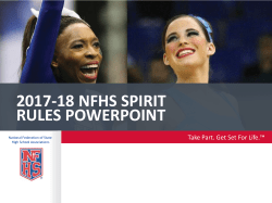 2017-18 NFHS Spirit Rules PowerPoint