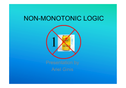 NON-MONOTONIC LOGIC
