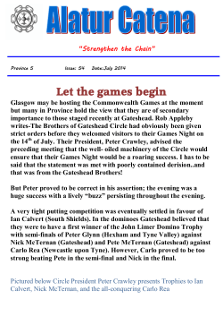 Let the games begin - Diocese of Hexham and Newcastle