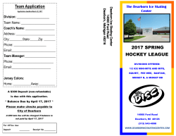 2017 SPRING HOCKEY LEAGUE - Dearborn Ice Skating Center