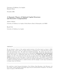 A Dynamic Theory of Optimal Capital Structure
