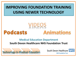 improving foundation training using newer technology