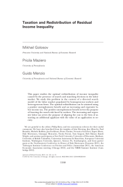 Taxation and Redistribution of Residual Income Inequality
