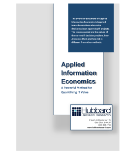 Applied Information Economics