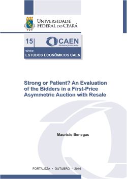 Strong or Patient? An Evaluation of the Bidders in a First