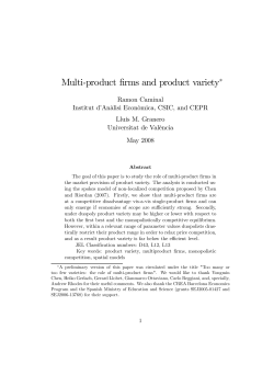 Multi-product firms and product variety