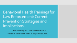 Behavioral Health Trainings for Law Enforcement: Current