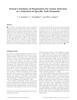 Neural Correlates of Preparation for Action Selection as a Function
