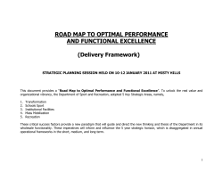 Delivery Agreement - Sport and Recreation South Africa