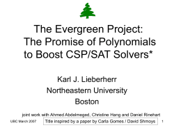 The Promise of Polynomials to Boost CSP/SAT Techniques