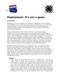 Instructions for Deployment: It`s Not a Game - 4