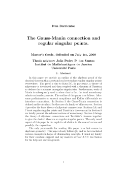 The Gauss-Manin connection and regular singular points.
