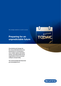 Preparing for an unpredictable future