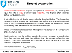 Liquid fuel combustion Droplet burning Combustion
