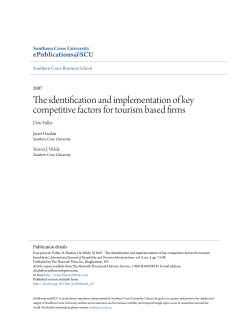 The identification and implementation of key competitive factors for