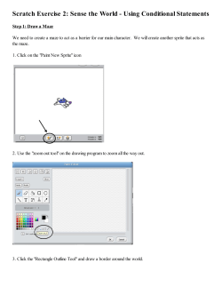 Scratch Exercise 2: Sense the World