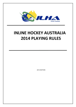 inline hockey australia 2014 playing rules