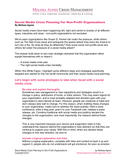 Social Media Crisis Planning For Non