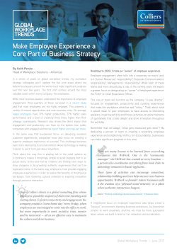 Make Employee Experience a Core Part of Business Strategy