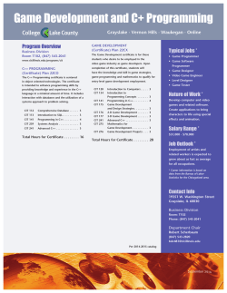 Game Development and C+ Programming