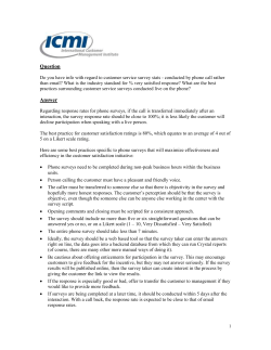 Telephone Survey Best Practices