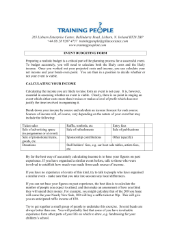 event budgeting form