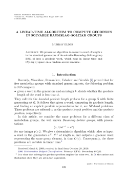 A linear-time algorithm to compute geodesics in
