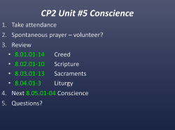 Confirmed in the Spirit