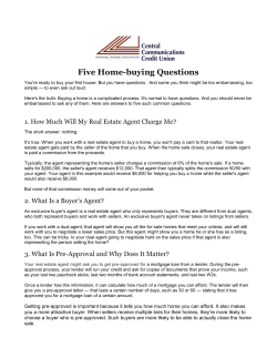 Five Home-buying Questions - Central Communications Credit Union