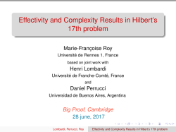 Effectivity and Complexity Results in Hilbert`s 17th problem
