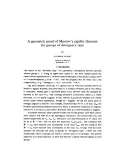 A geometric proof of Mostow`s rigidity theorem for