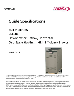 EL180 Gas Furnace - Lennox Commercial